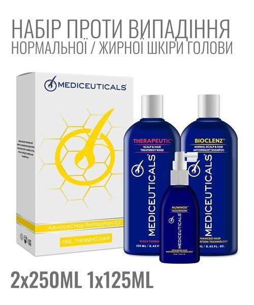 Набор для укрепления волос у мужчин (для нормальной/жирной кожи головы) Шампунь, кондиционер, сыворотка&nbsp;Advanced Hair Restorat 36979 фото