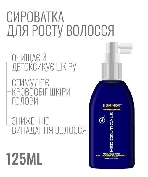 Сыворотка для роста и густоты волос Mediceuticals Numinox 125 мл стимулирующий уход за кожей головы 36974 фото